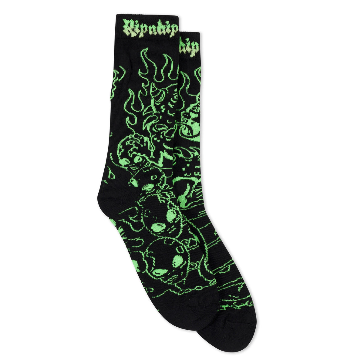 HORNTAIL SOCKS ( BLACK ) - RIPNDIP
