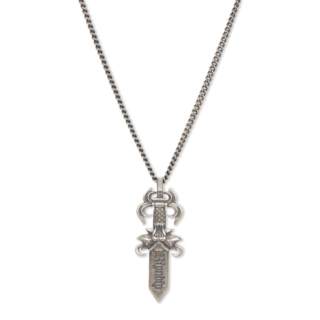 NERM DAGGER NECKLACE ( SILVER ) - RIPNDIP