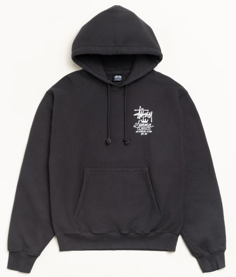 SUMMER CLASSICS HOODIE GARMENT DYED (BLACK) - RIPNDIP