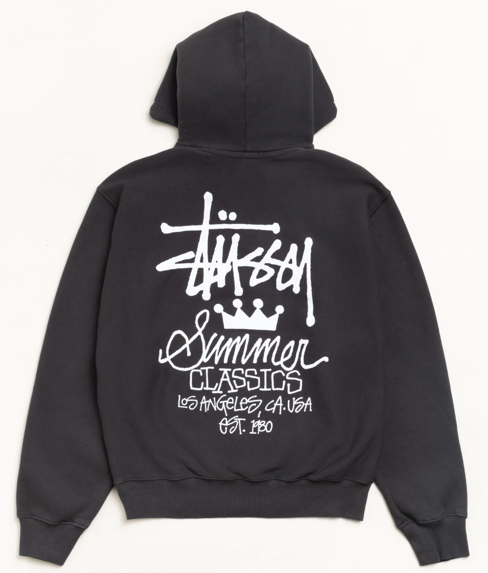 SUMMER CLASSICS HOODIE GARMENT DYED (BLACK) - RIPNDIP