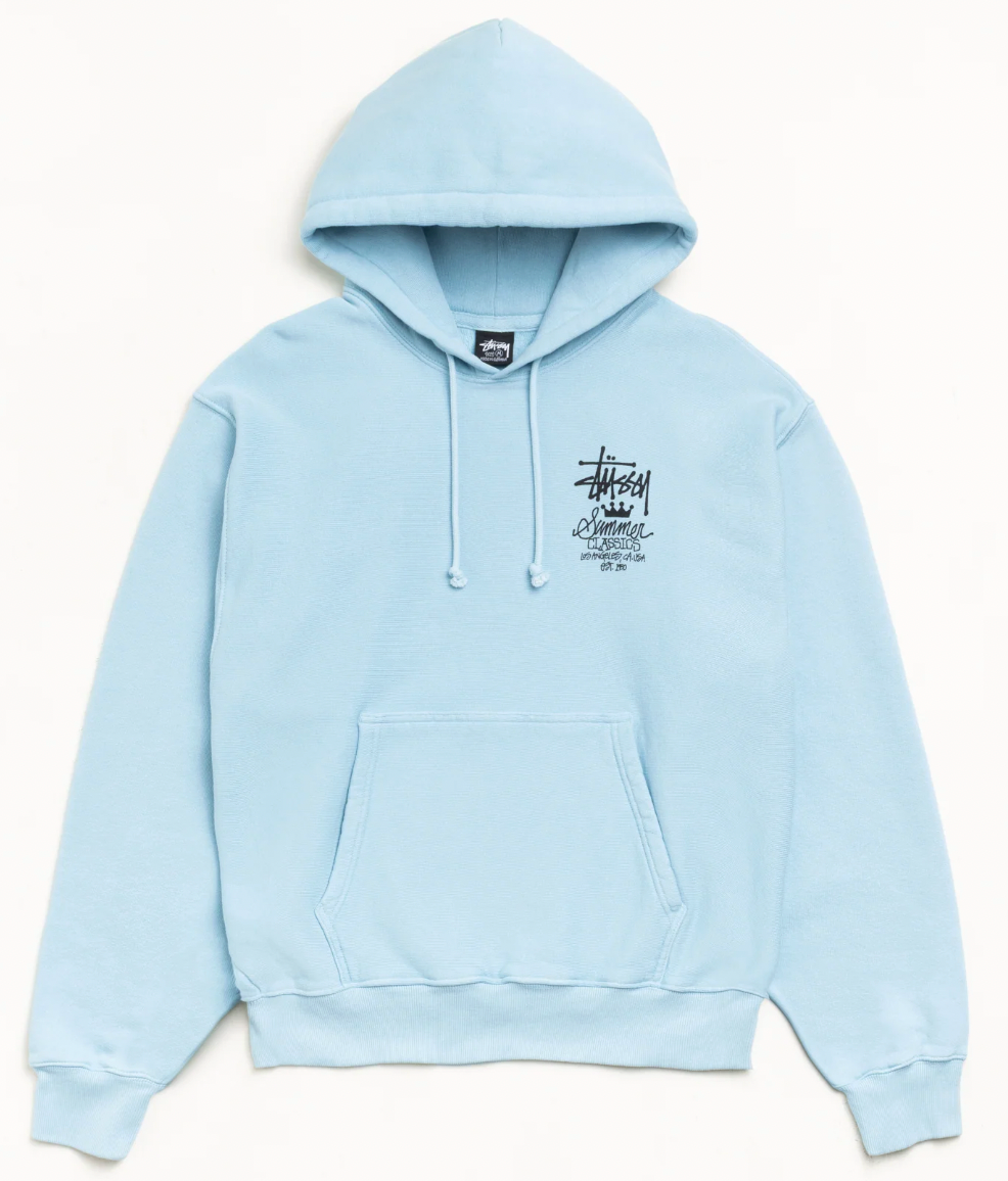 SUMMER CLASSICS HOODIE GARMENT DYED (BLUE) - RIPNDIP
