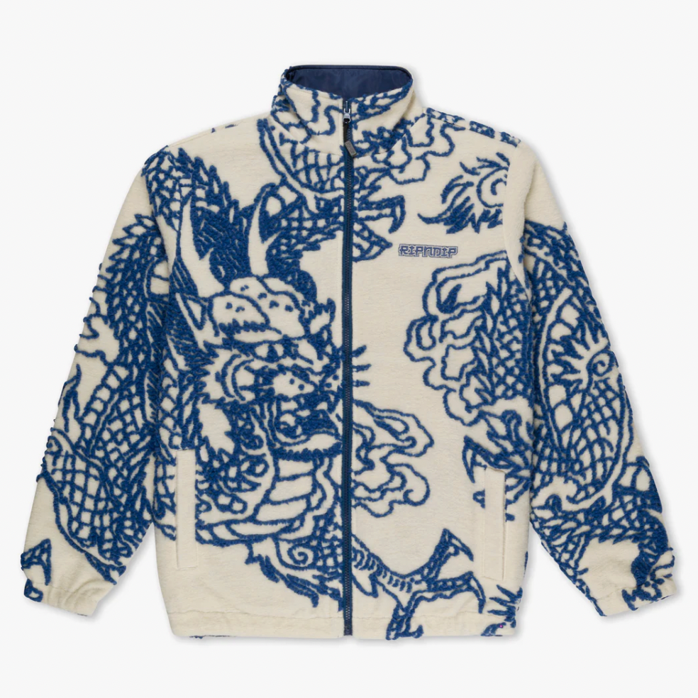 Haku Reversible Jacket (Off White/Navy) - RIPNDIP