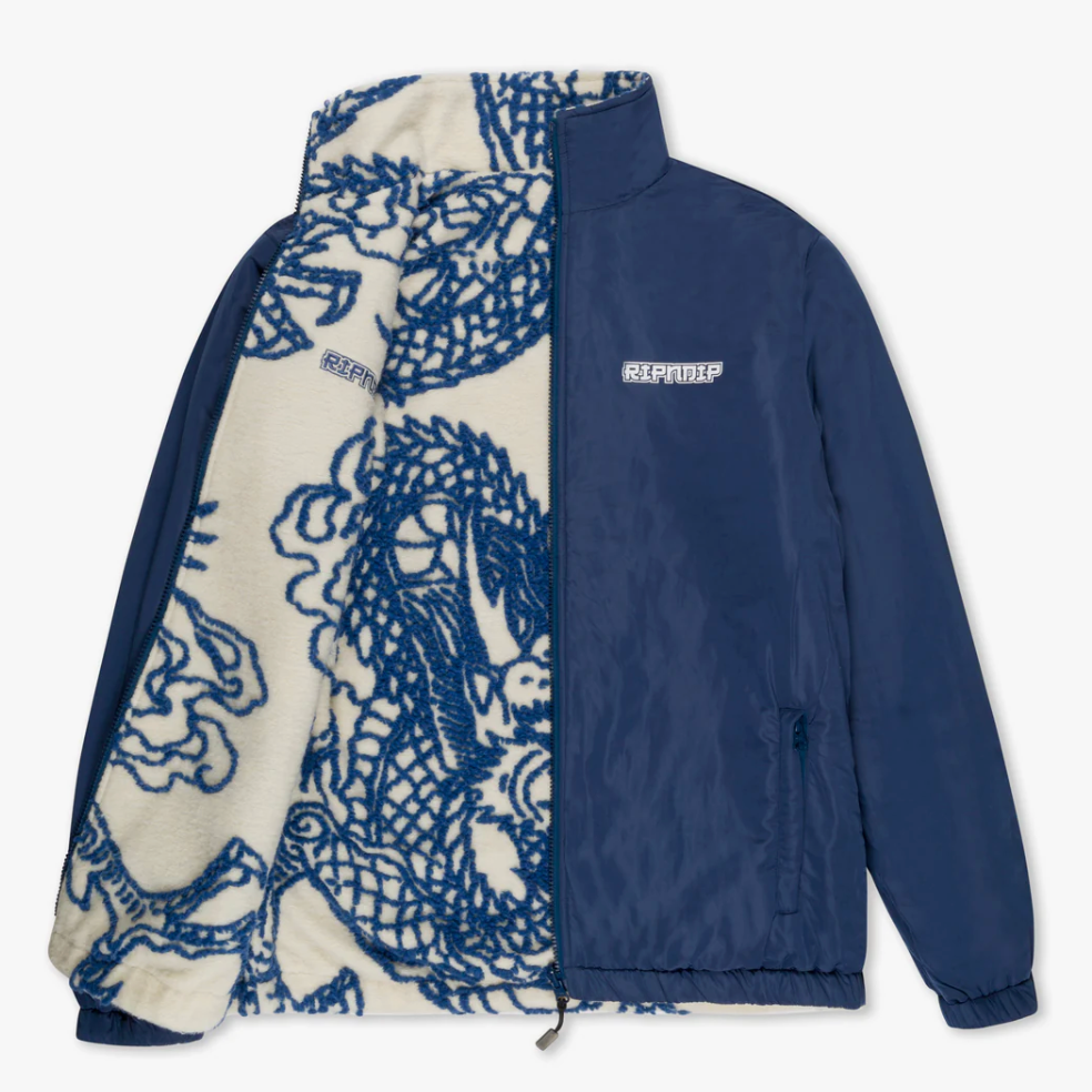 Haku Reversible Jacket (Off White/Navy) - RIPNDIP
