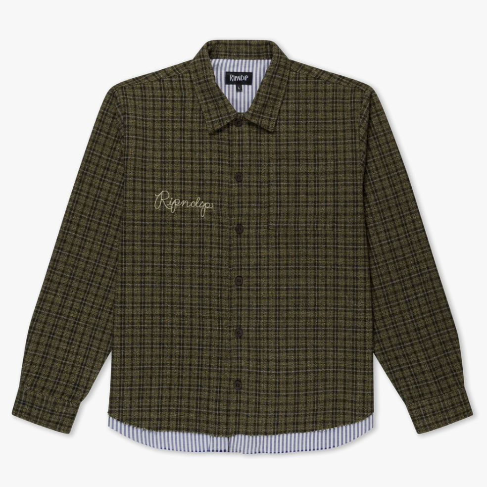 Where The Flowers Bloom Flannel Jacket (Olive)