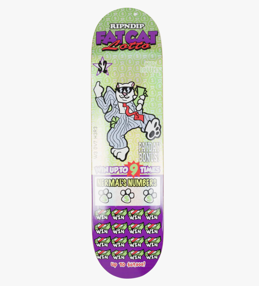 FAT KAT SKATEBOARD DECK GLITTER FOIL MULTI