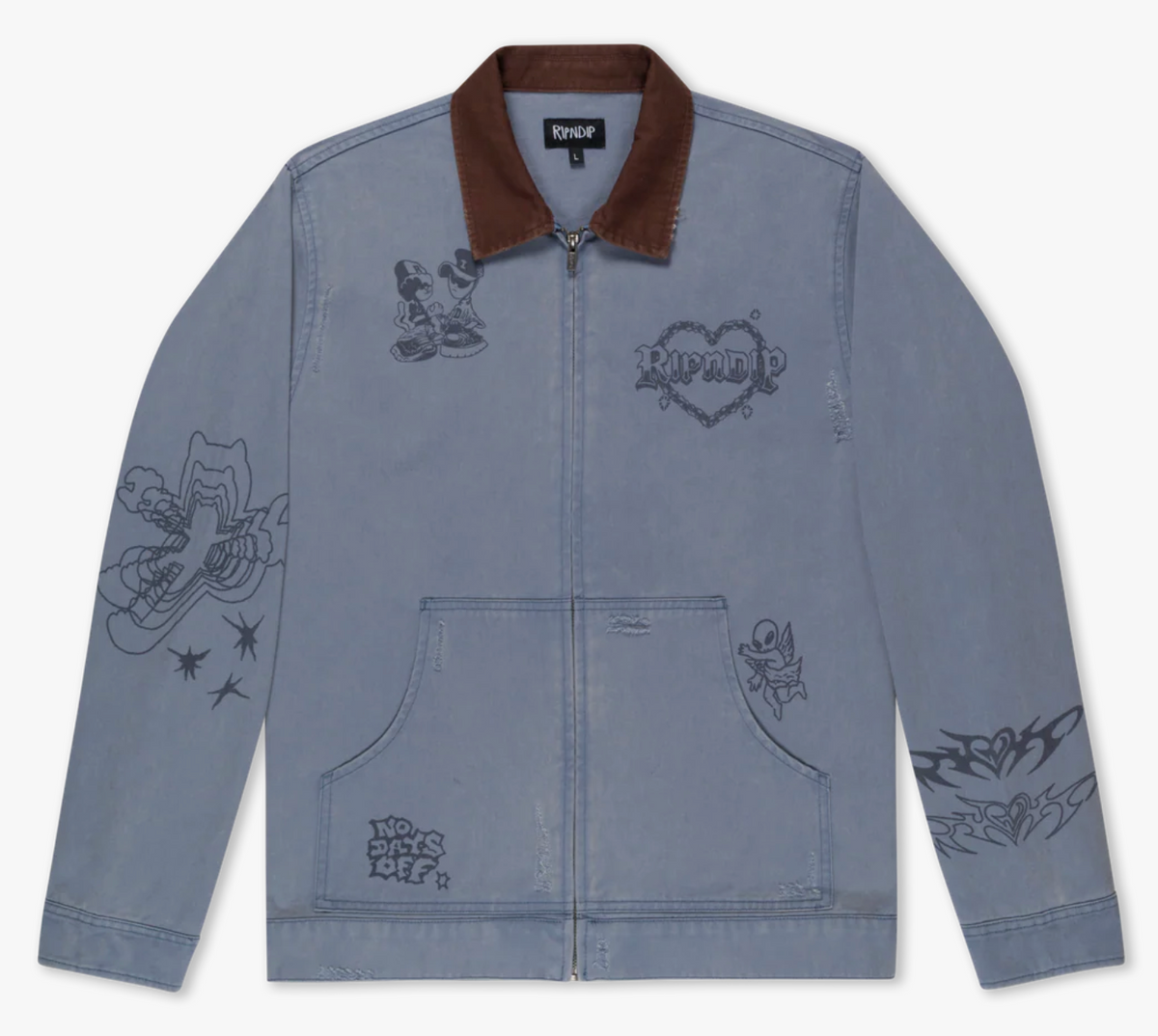 WESTSIDE DISTRESSED HOODIE - RIPNDIP