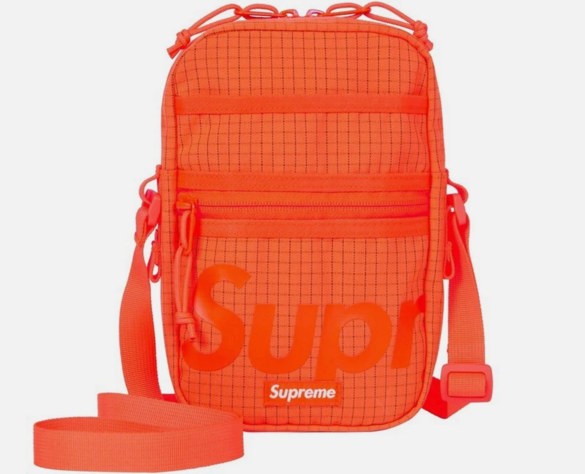 SUPREME Side Shoulder Bag Blaze Hi Vis Orange - Reflective 3M Strap Logo