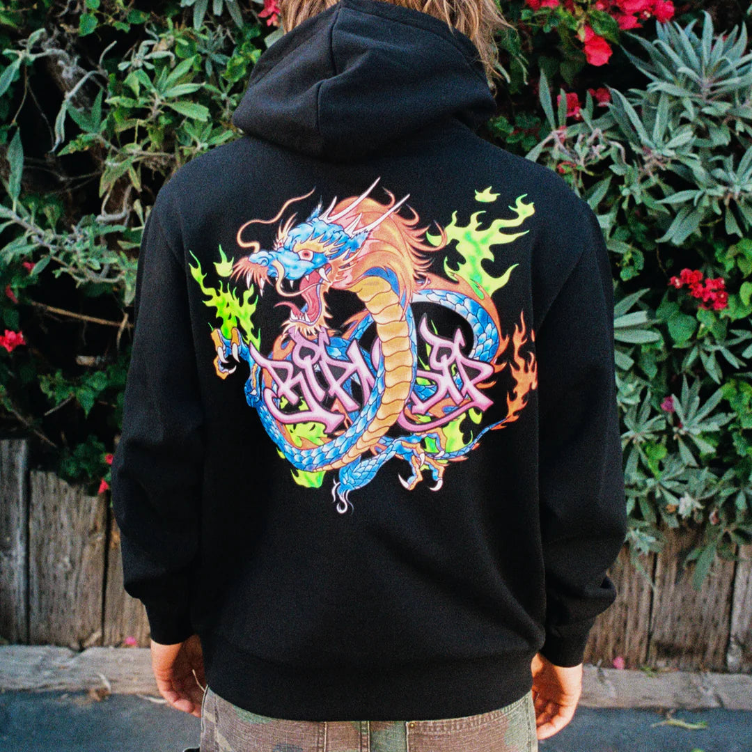 DRAGONOLOGY HOODIE ( BLACK WASH )