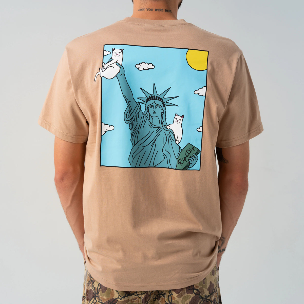 LIBERTY POCKET TEE ( ALMOND ) - RIPNDIP