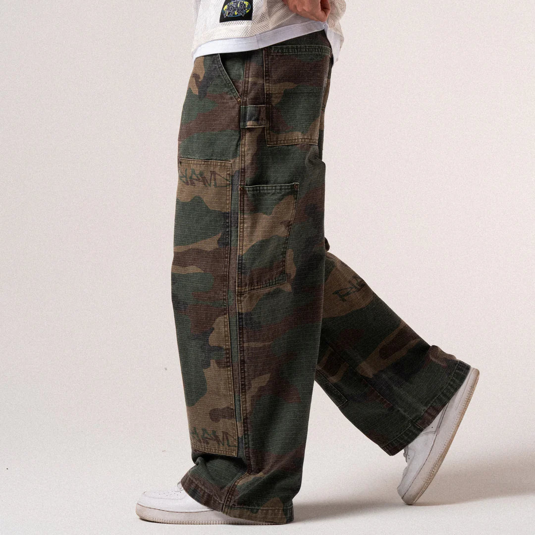 CLAWS CAMO WIDE FIT CARPENTER PANTS ( MULTI )