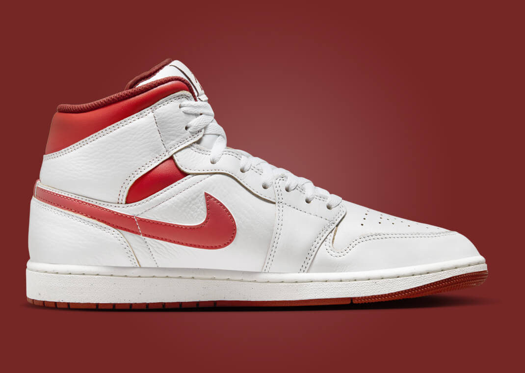Nike Air Jordan 1 Mid white/Gym Red