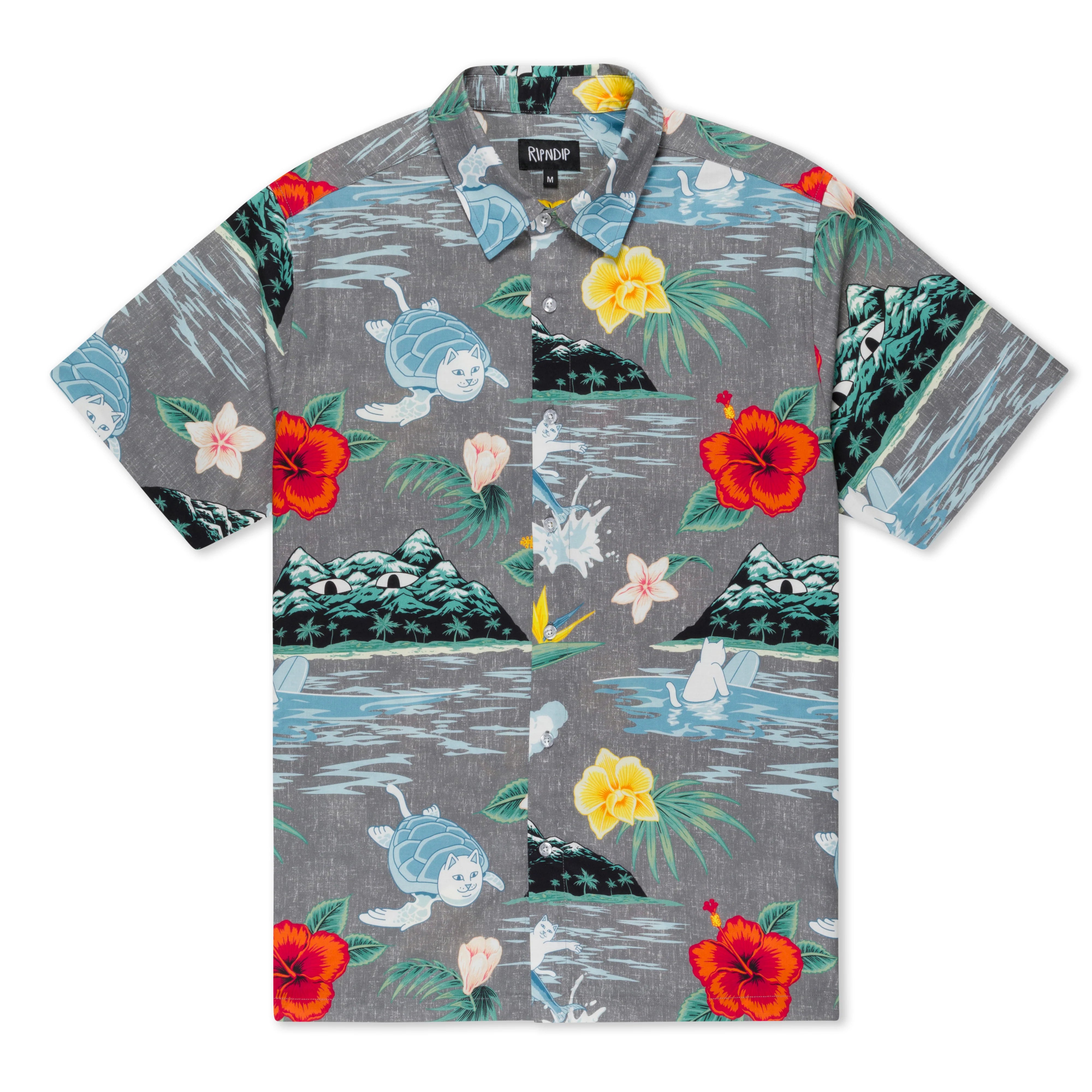 ISLANDERS BUTTON UP SHIRT ( CHARCOAL )