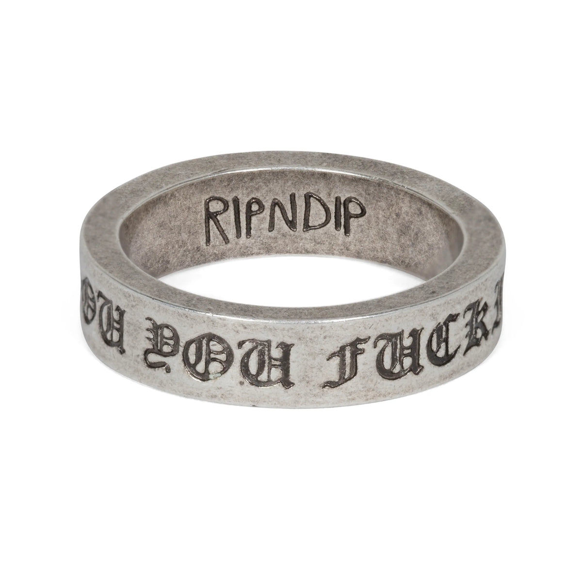 FUCKIN FUCK RING ( SILVER ) - RIPNDIP