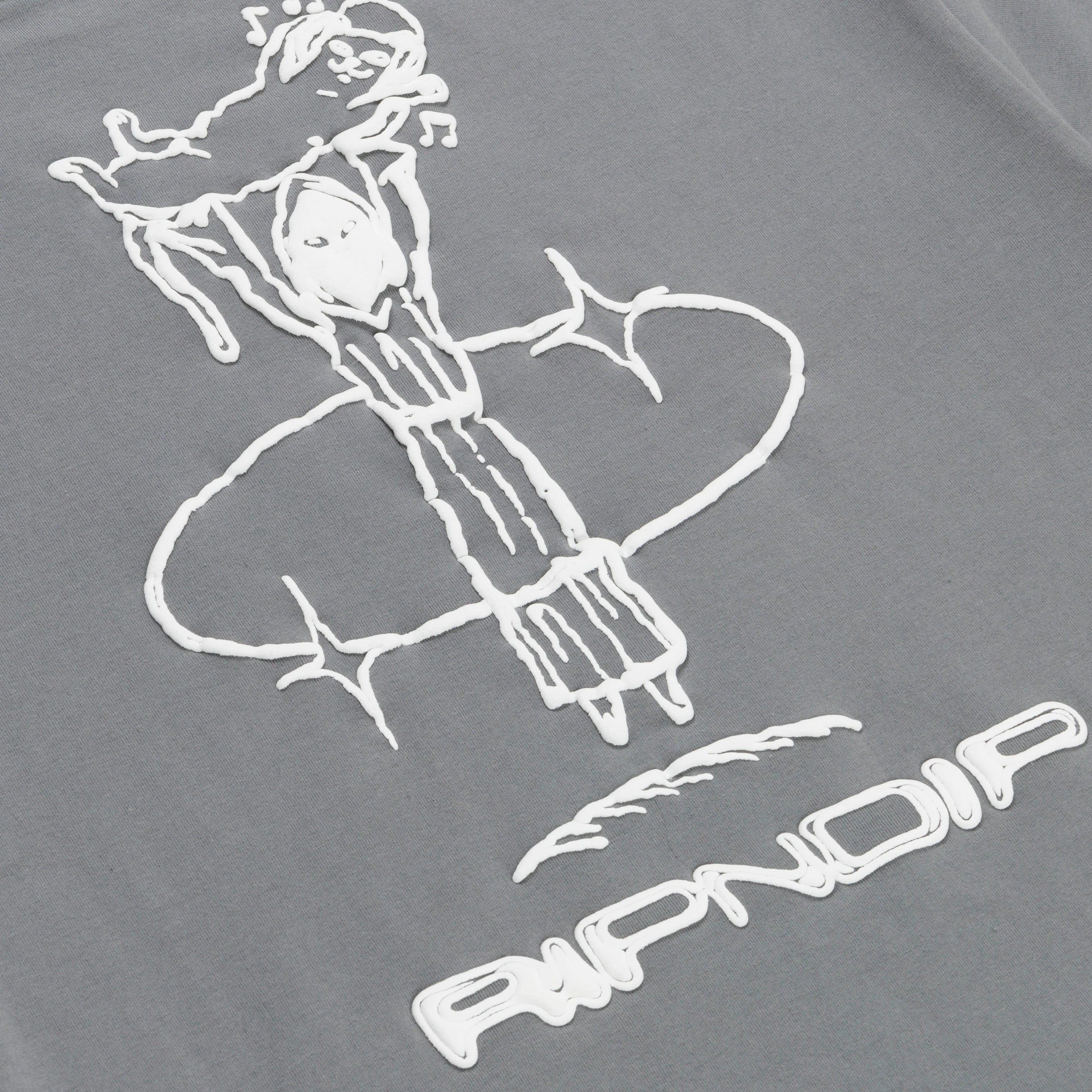 SATURN CROPPED BABY TEE ( CHARCOAL )