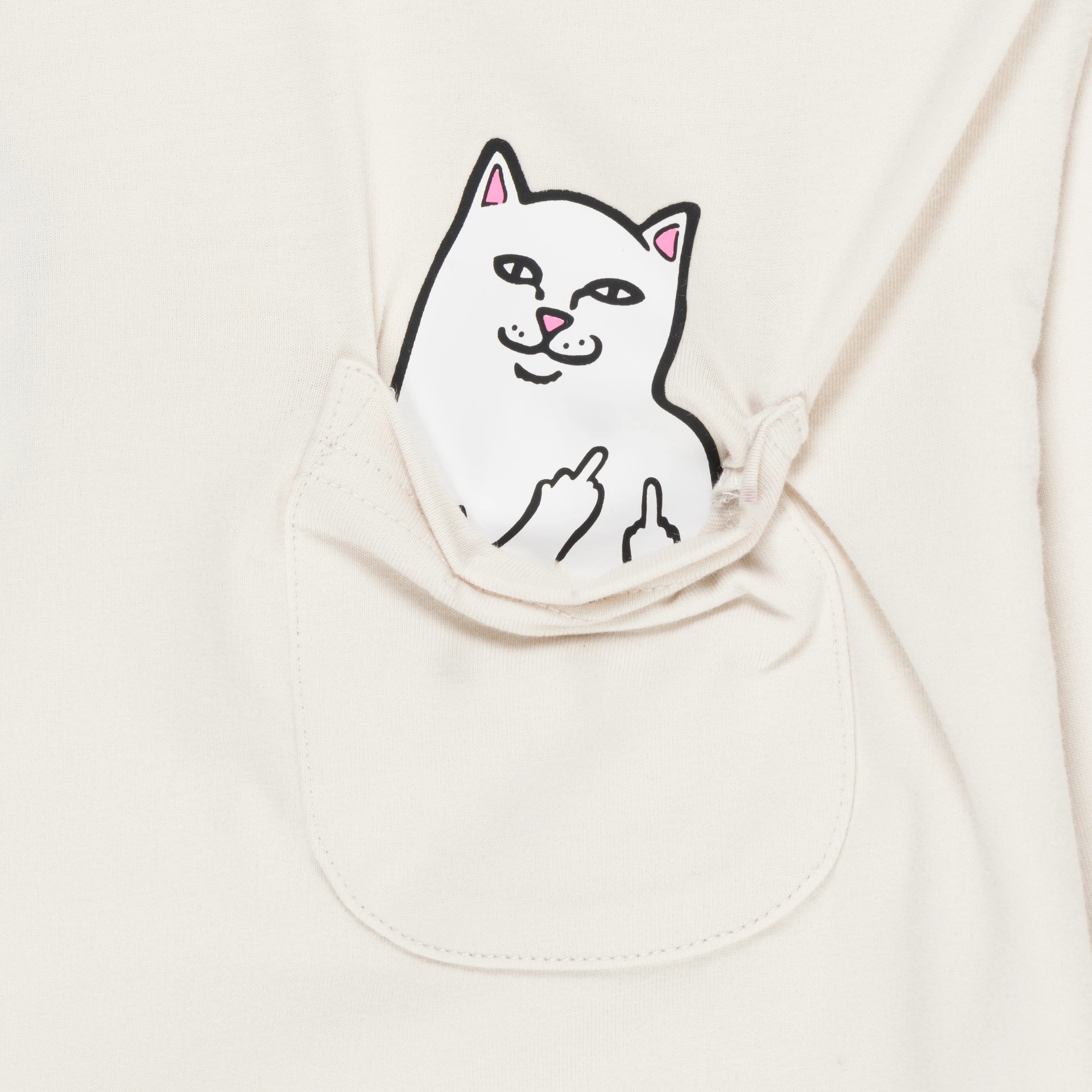 LORD NERMAL CROPPED LS POCKET TEE ( WARM GREY )