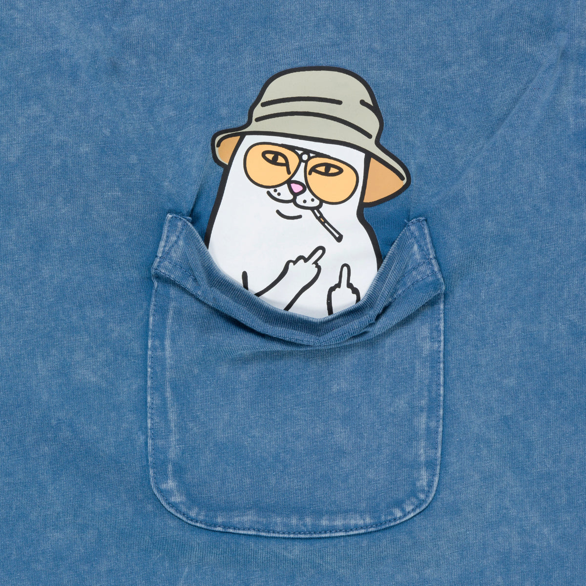 NERMAL S THOMPSON POCKET TEE ( SLATE MINERAL WASH ) - RIPNDIP