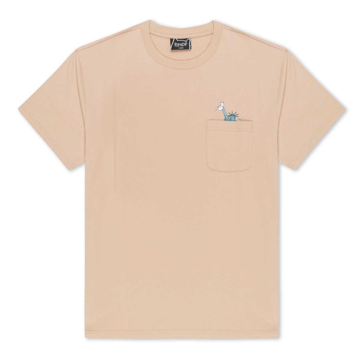 LIBERTY POCKET TEE ( ALMOND ) - RIPNDIP