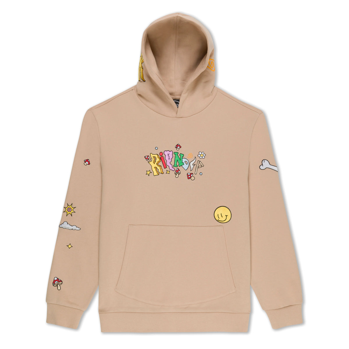 BROKEN DOWN HOODIE ( ALMOND ) - RIPNDIP