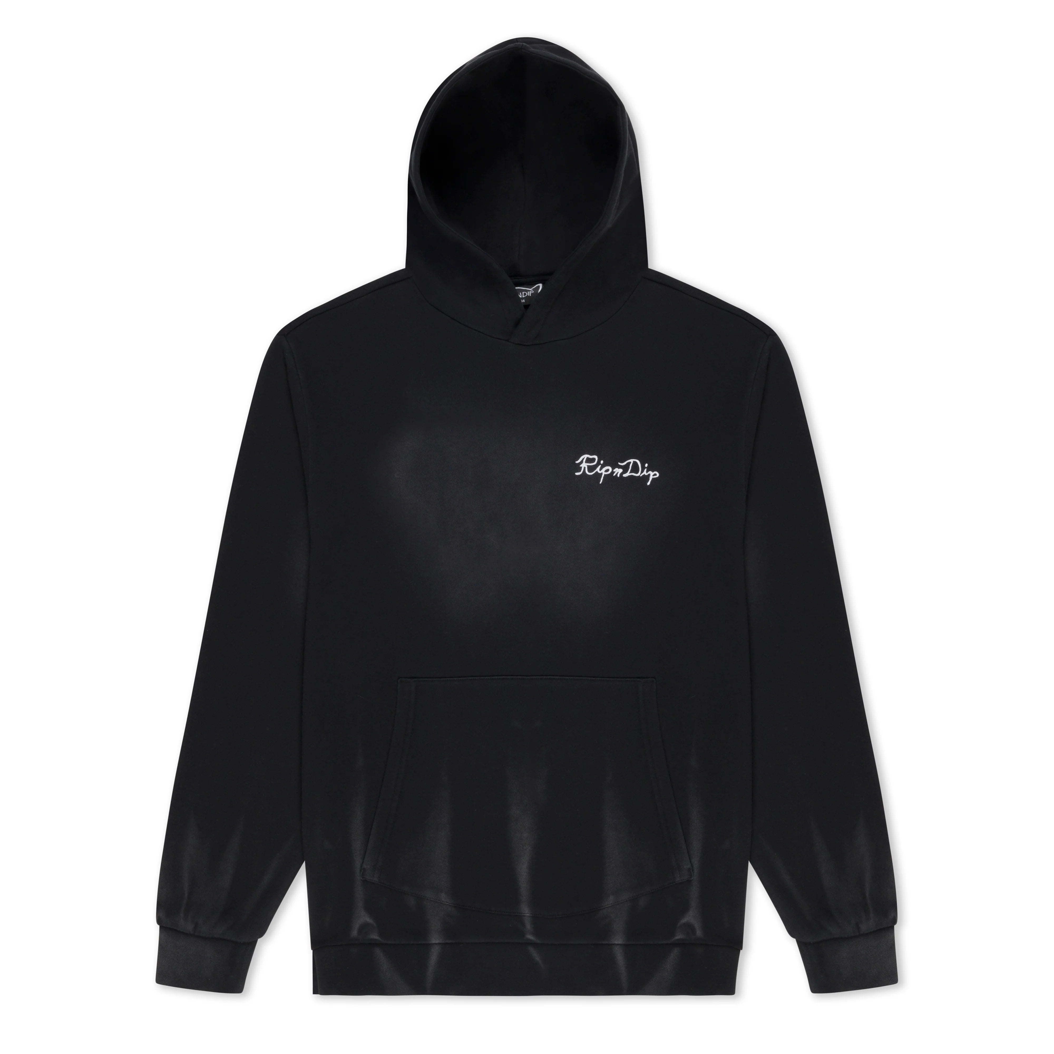 RIPNLIT HOODIE ( BLACK VINTAGE WASH )