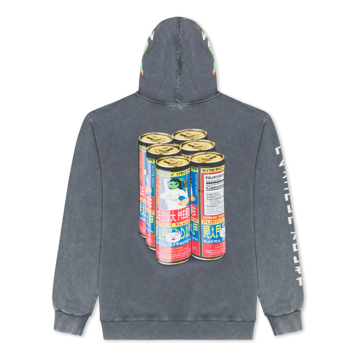 NERM´S CAN´S HOODIE ( CHARCOAL VINTAGE ) - RIPNDIP