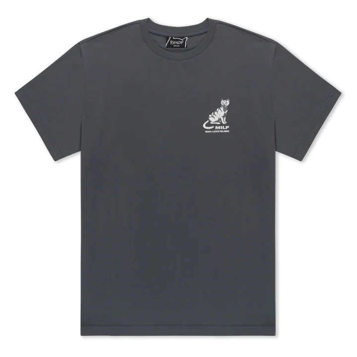 MAN I LOVE FELINES TEE ( CHARCOAL )