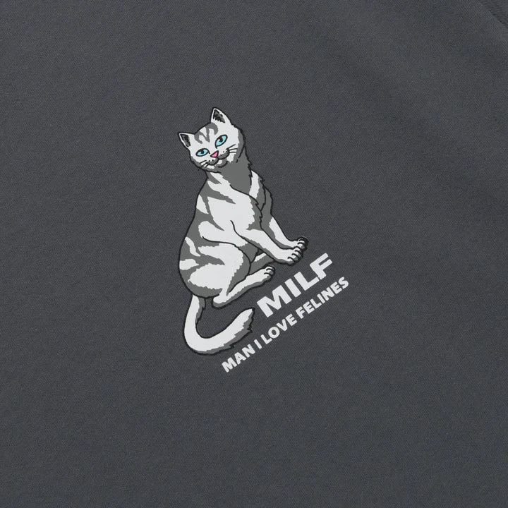 MAN I LOVE FELINES TEE ( CHARCOAL )