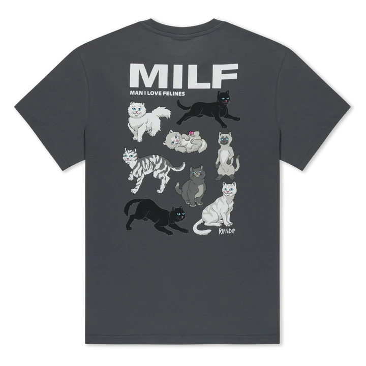 MAN I LOVE FELINES TEE ( CHARCOAL )