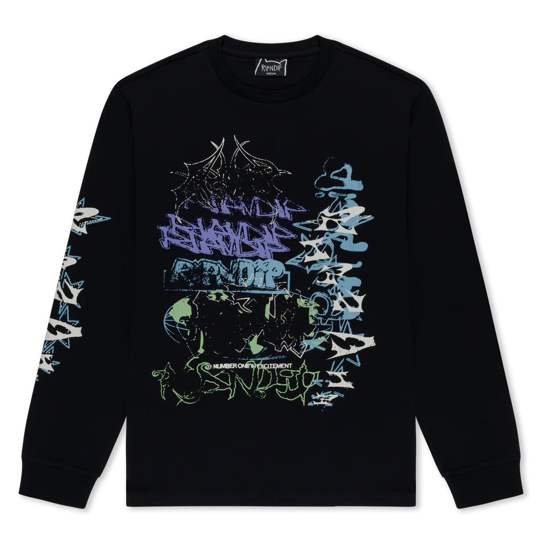WORLD WIDE MADNESS LONG SLEEVE ( BLACK )