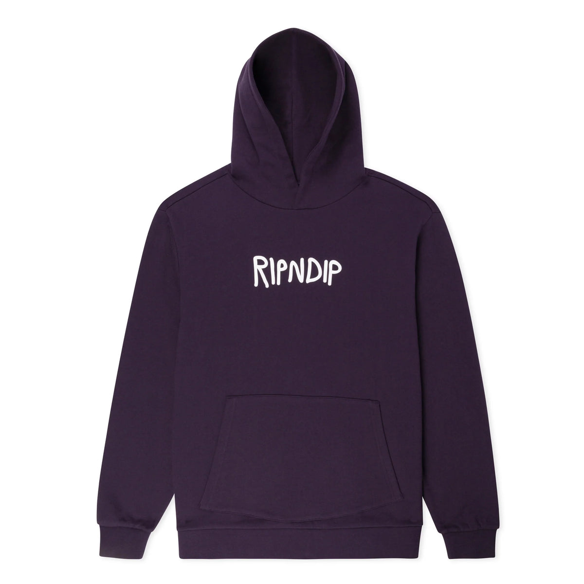 RUBBER LOGO HOODIE ( DARK PURPLE ) - RIPNDIP