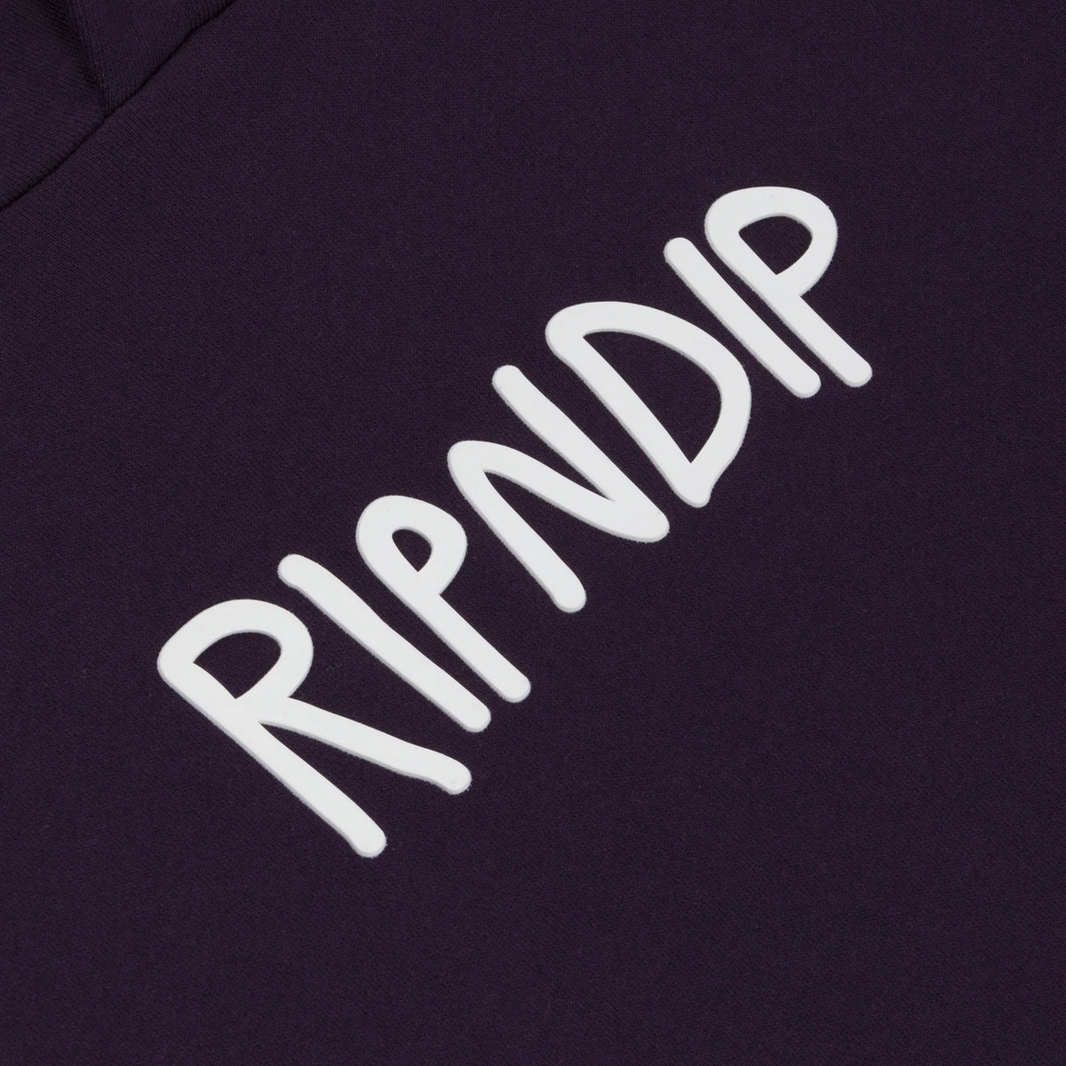 RUBBER LOGO HOODIE ( DARK PURPLE ) - RIPNDIP