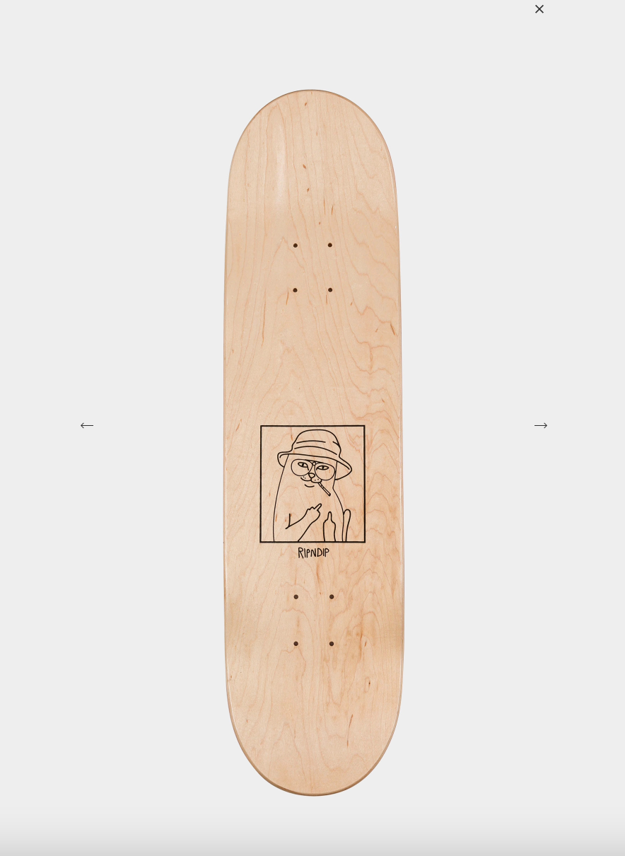 "NERMAL S THOMPSON" SKATEBOARD DECK PRINTED ARTWORK BLACK