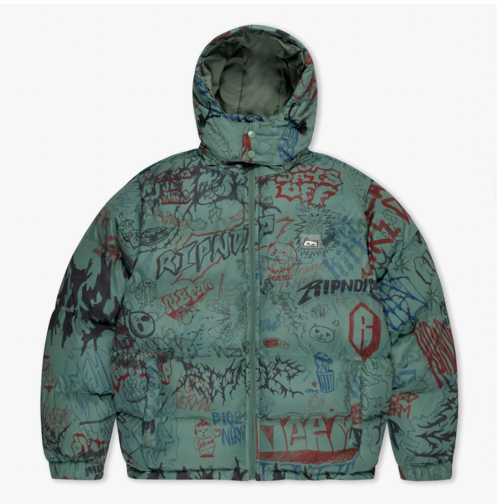 MARKER PUFFER JACKET ( OLIVE )