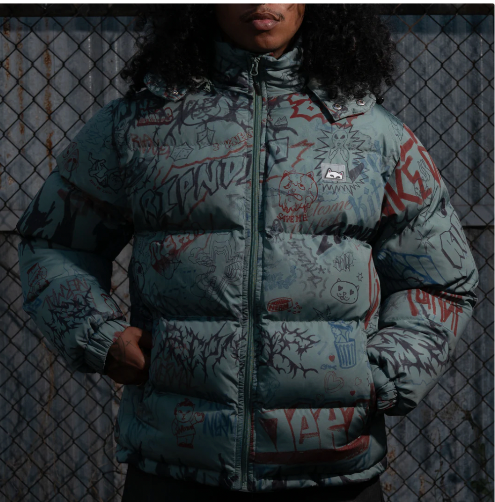 MARKER PUFFER JACKET ( OLIVE )