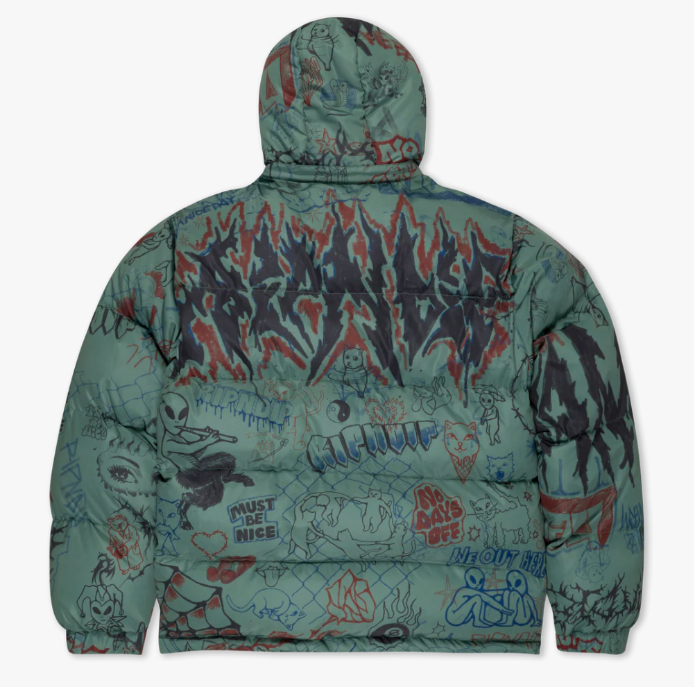 MARKER PUFFER JACKET ( OLIVE )