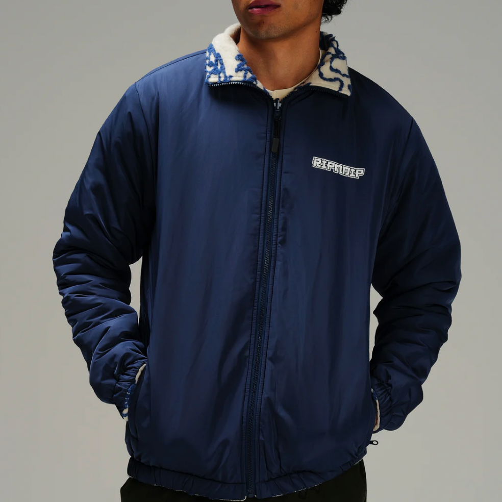 Haku Reversible Jacket (Off White/Navy) - RIPNDIP