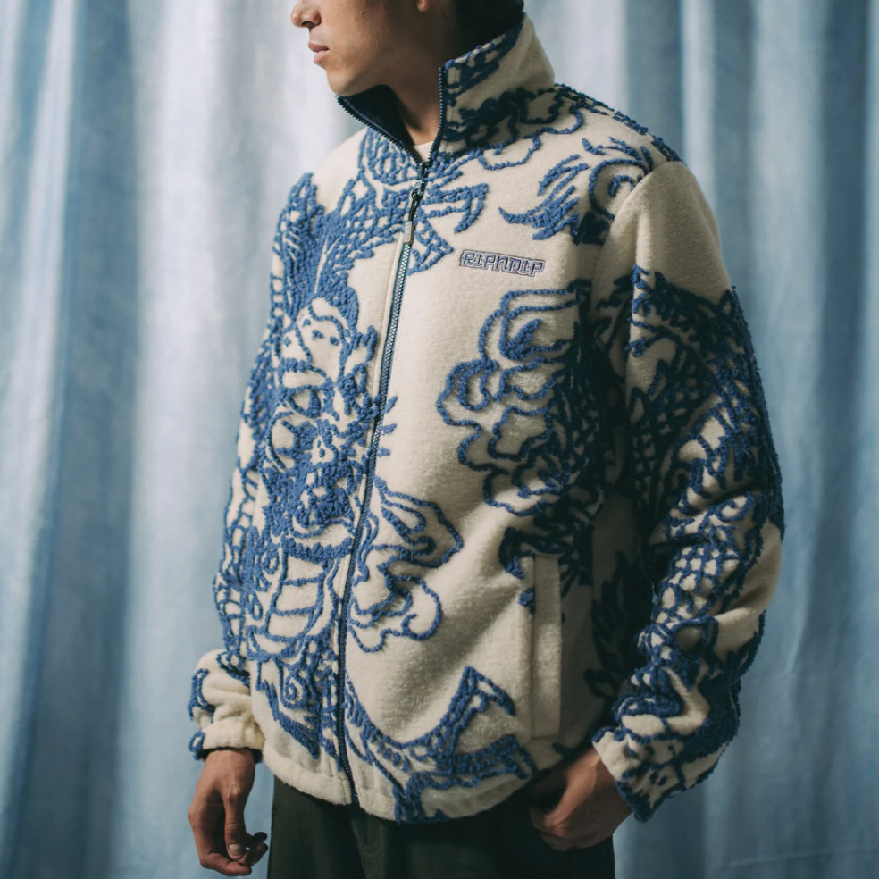Haku Reversible Jacket (Off White/Navy) - RIPNDIP
