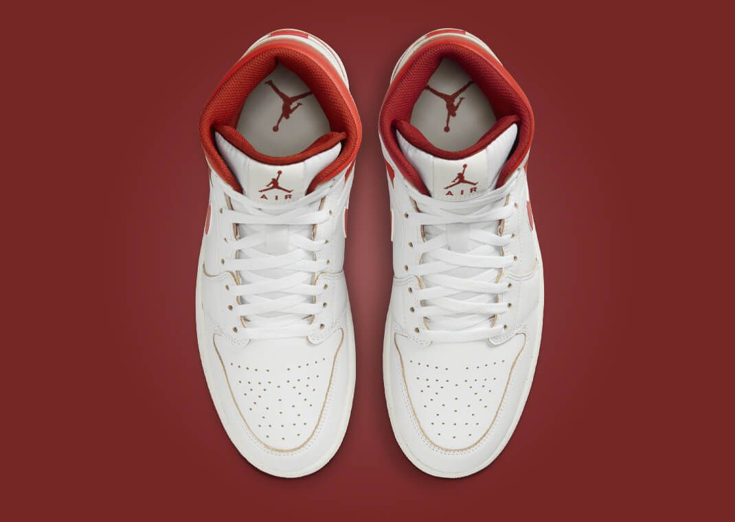 Nike Air Jordan 1 Mid white/Gym Red