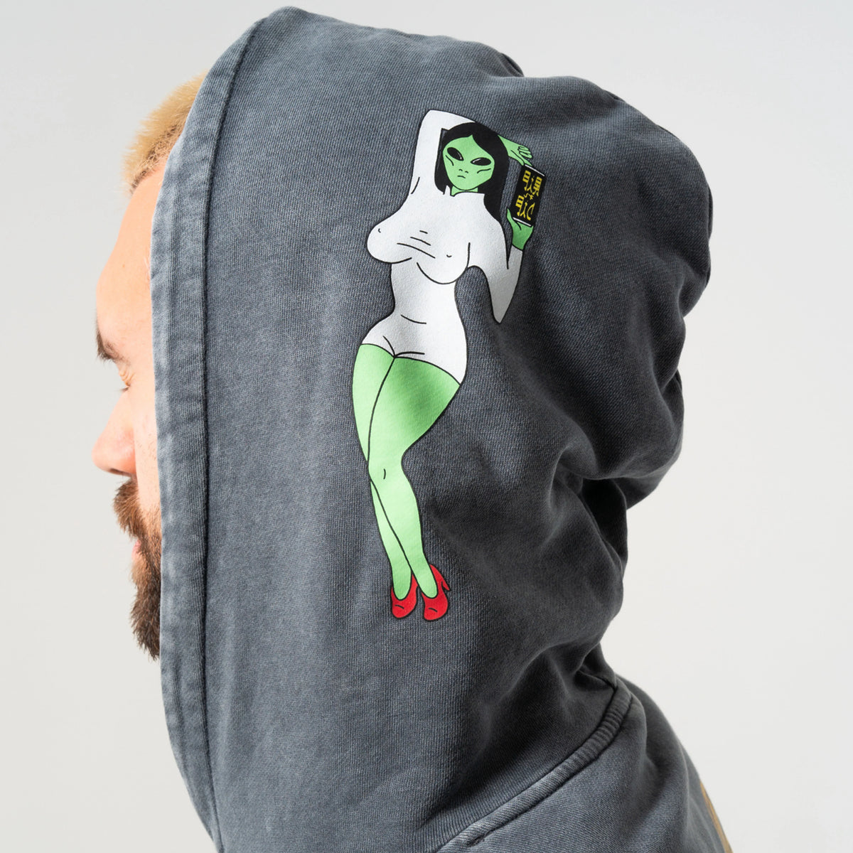 NERM´S CAN´S HOODIE ( CHARCOAL VINTAGE ) - RIPNDIP